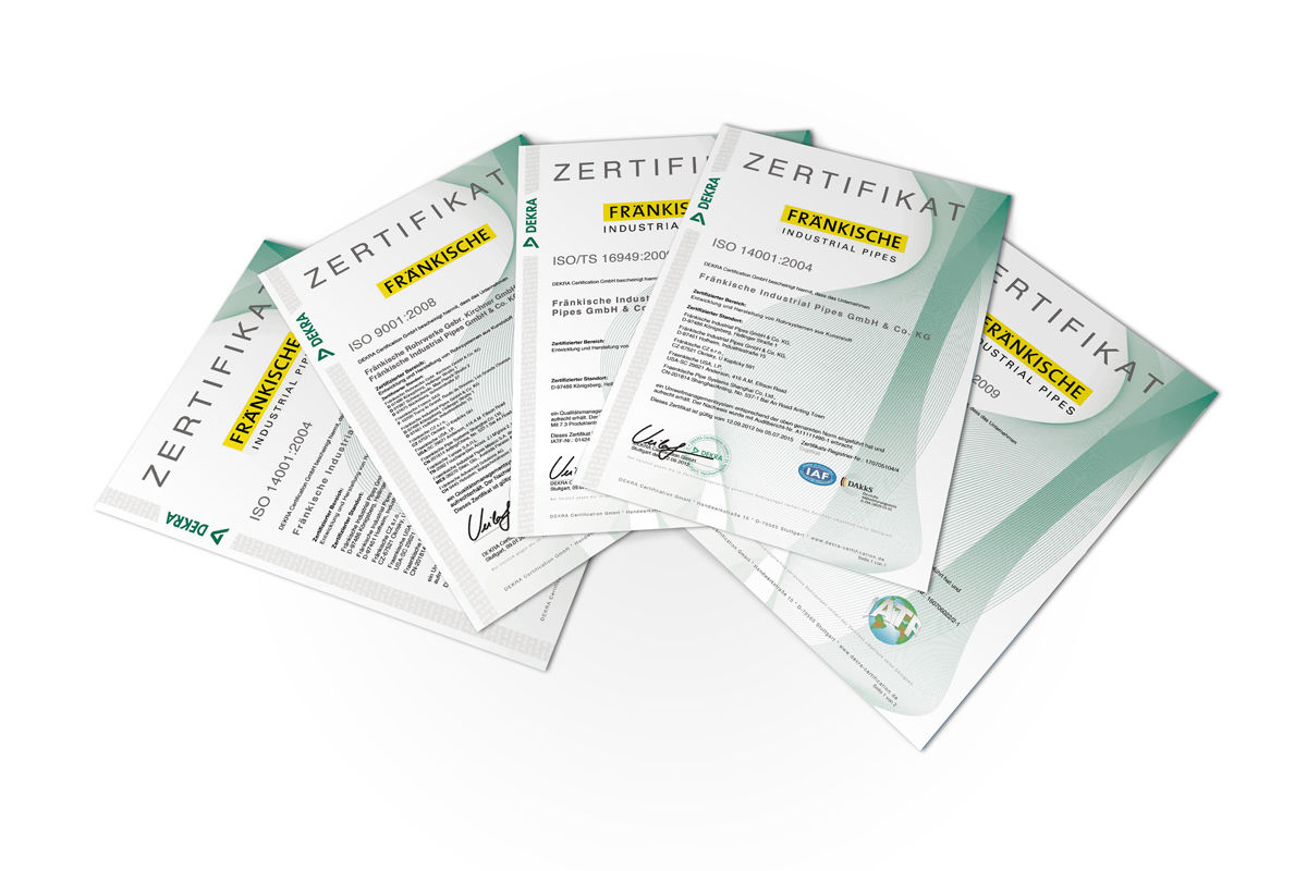 Certificates of FRÄNKISCHE Rohrwerke